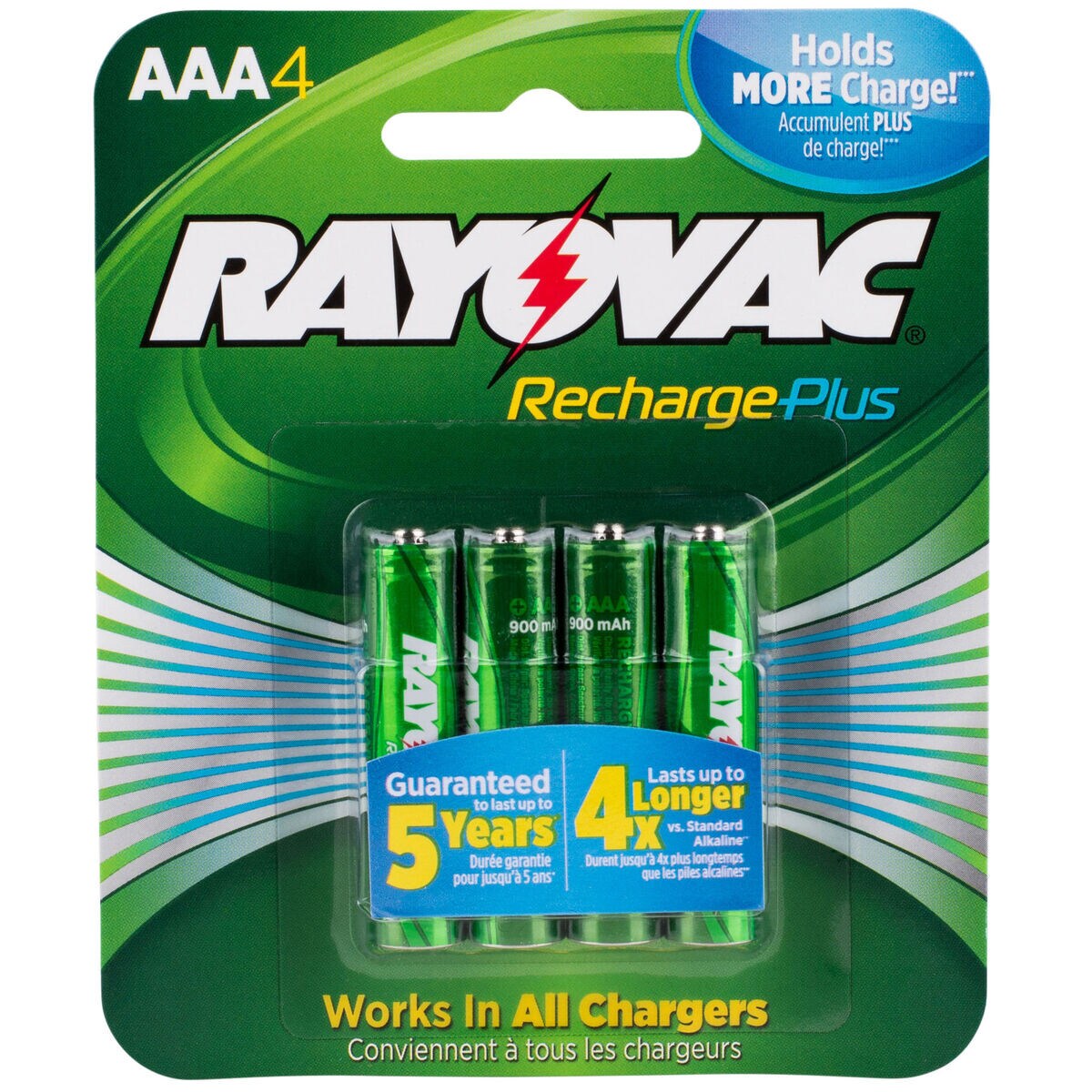 Rayovac PL7244 RechargePlus AAA Rechargeable Batteries 4Pack